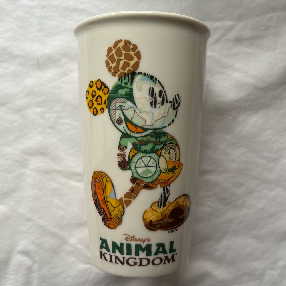 NWT Disney Parks Animal Kingdom Starbucks Ceramic Tumbler 12oz